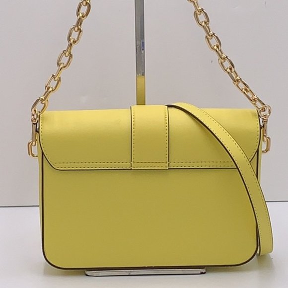 Michael Kors Carmen Medium Convertible Shoulder Bag Crossbody SUNSHINE Leather - Picture 6 of 16